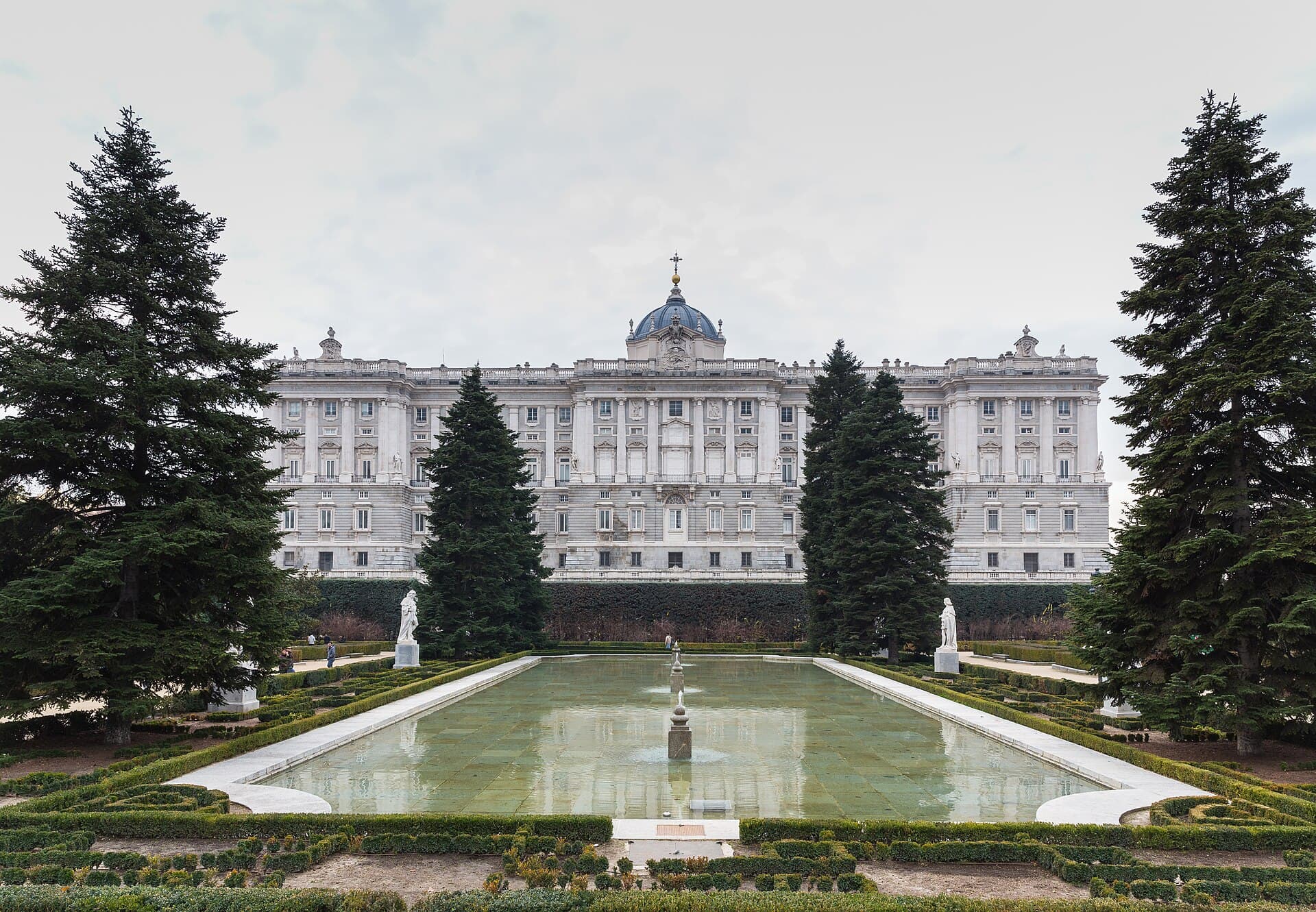 The Royal Palace of Madrid viewed from the Sabatini Gardens