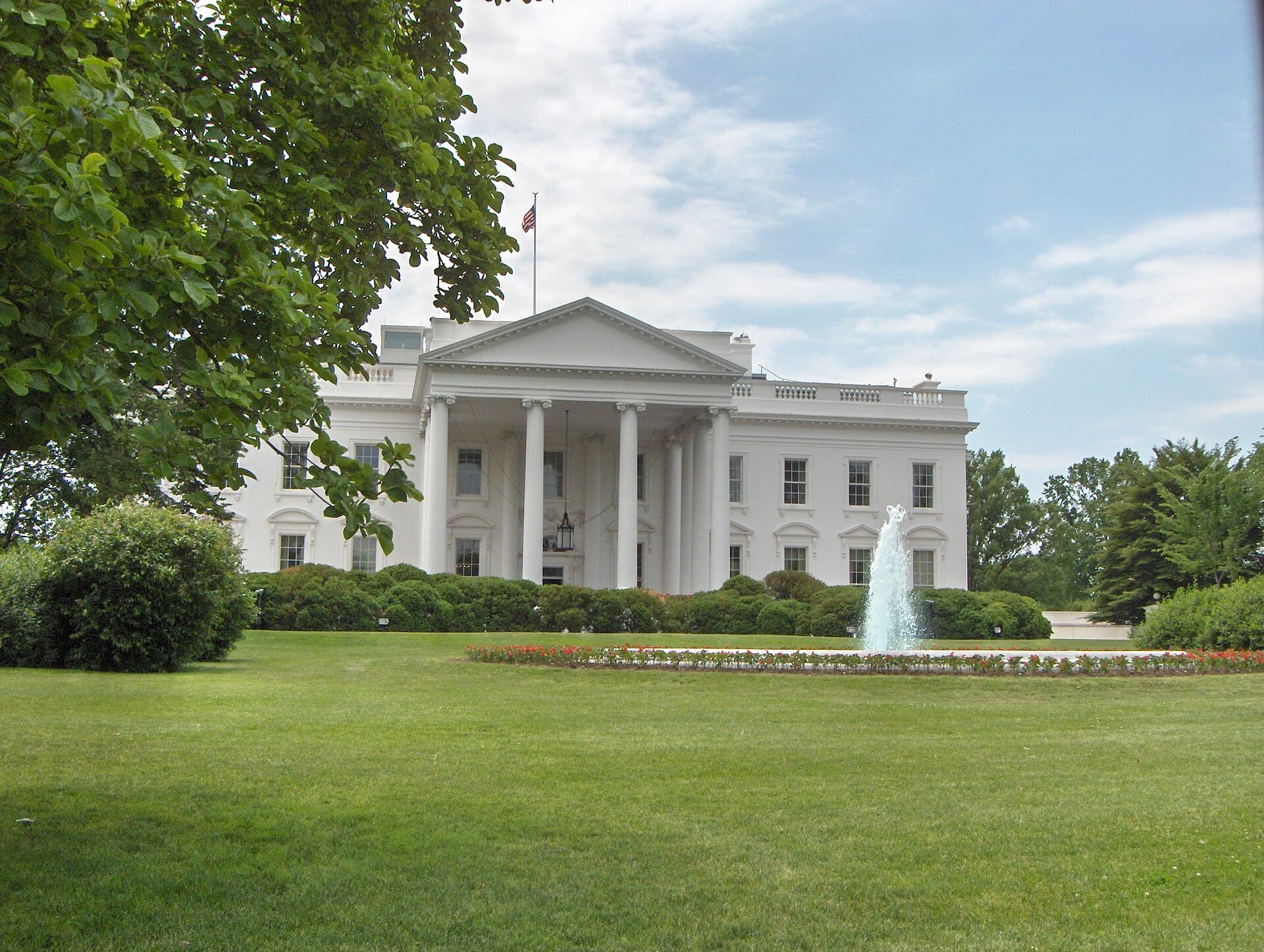 North face of the White House from Lafayette Park